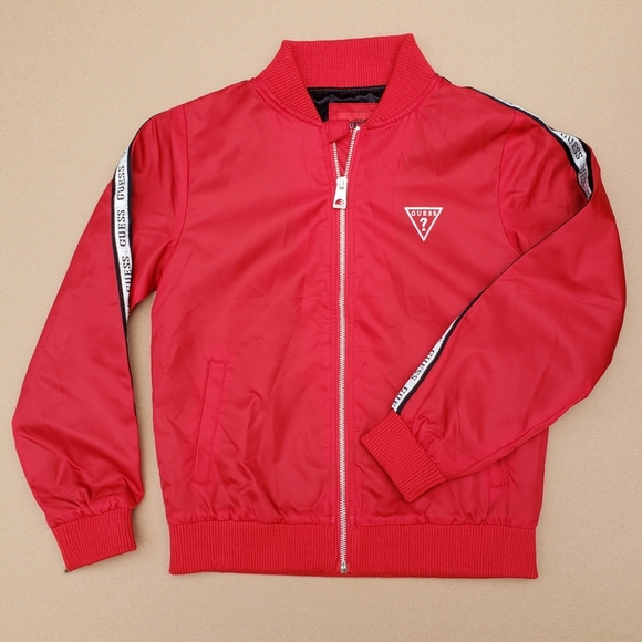 NEW GUESS Zoe Logo Bomber GIRLS Jacket SZ 10 - Picture 1 of 6